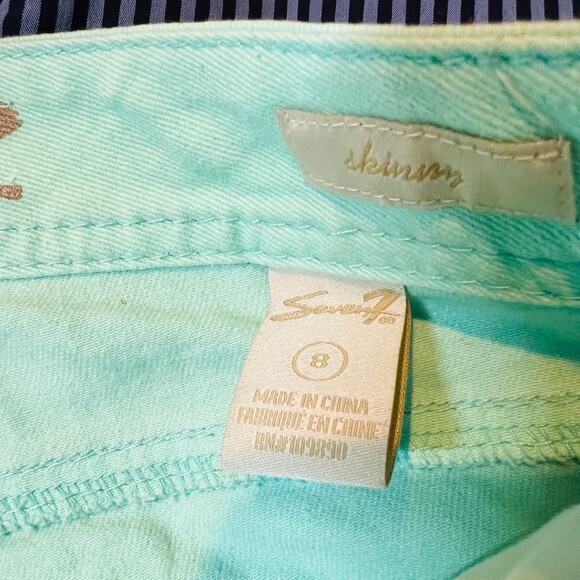 Seven7 Mint Green Jeans Skinny Casual Denim - 8 - Picture 4 of 4